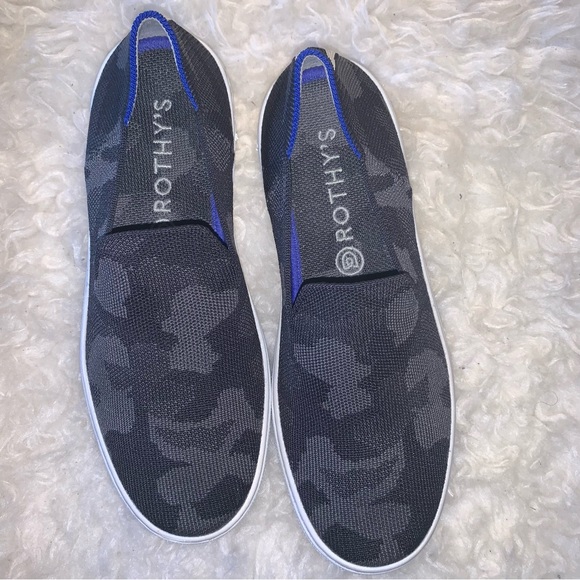Rothy’s Gray and Black Camo Slip On Sneakers shoes - Picture 7 of 17